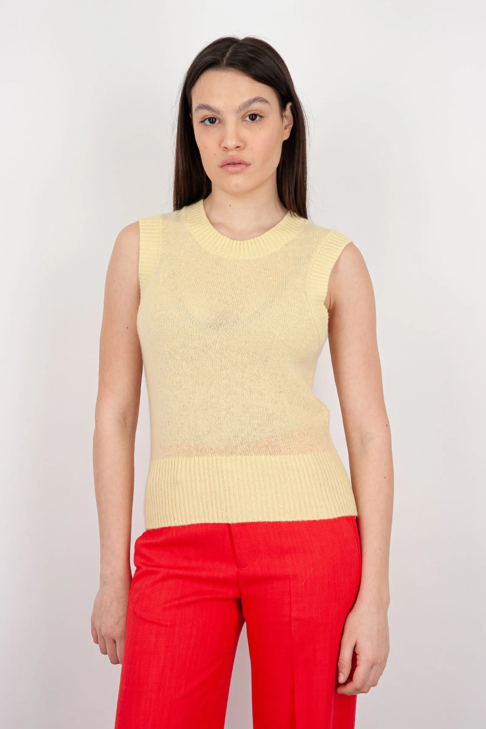 Absolut Cashmere Canotta Eileen Lana Giallo