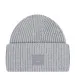 Acne Studios Ribbed Face Logo Beanie Grey Melange