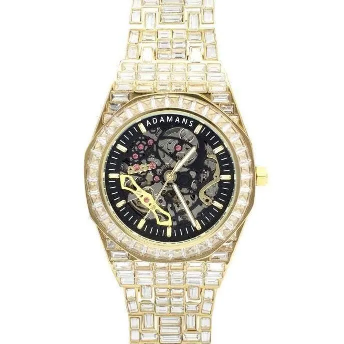 Adamans Baguette Watch - Gold