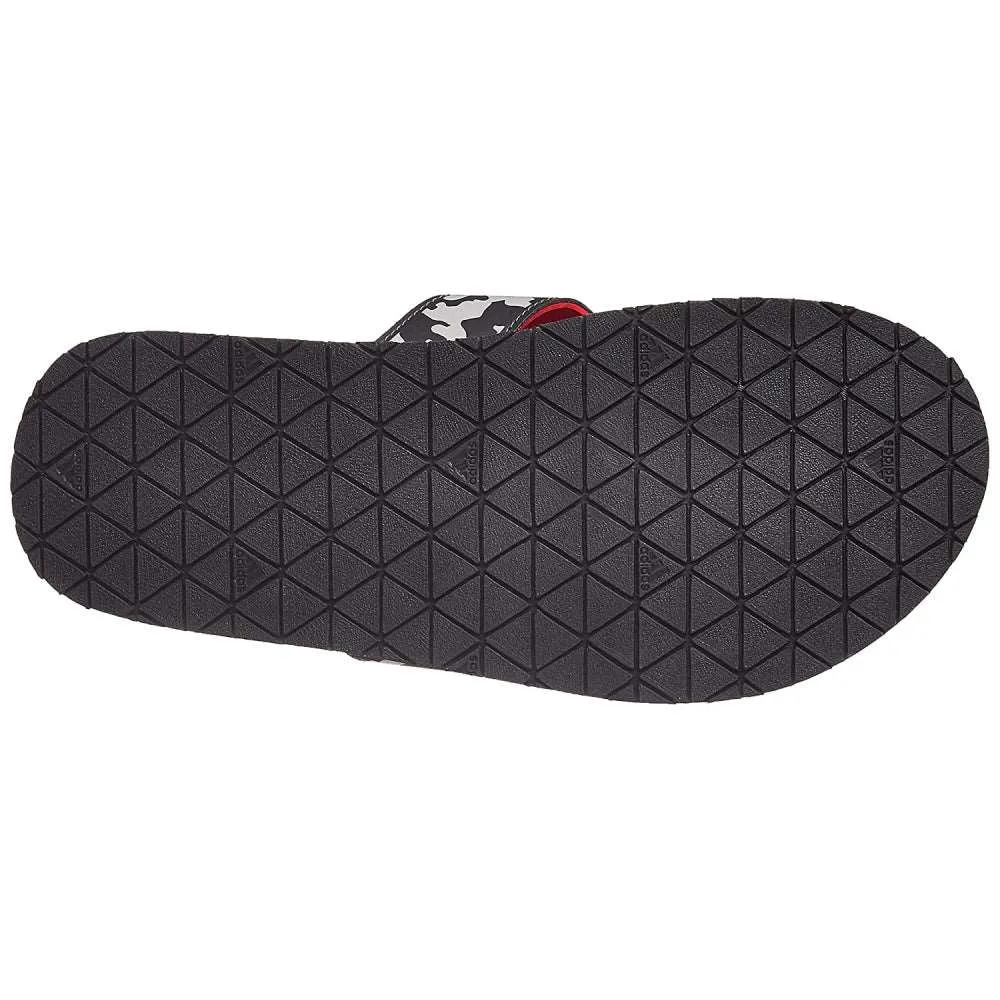 Adidas Men's Distincto Flip Flops Slipper (Carbon/Stone/Scarlet)