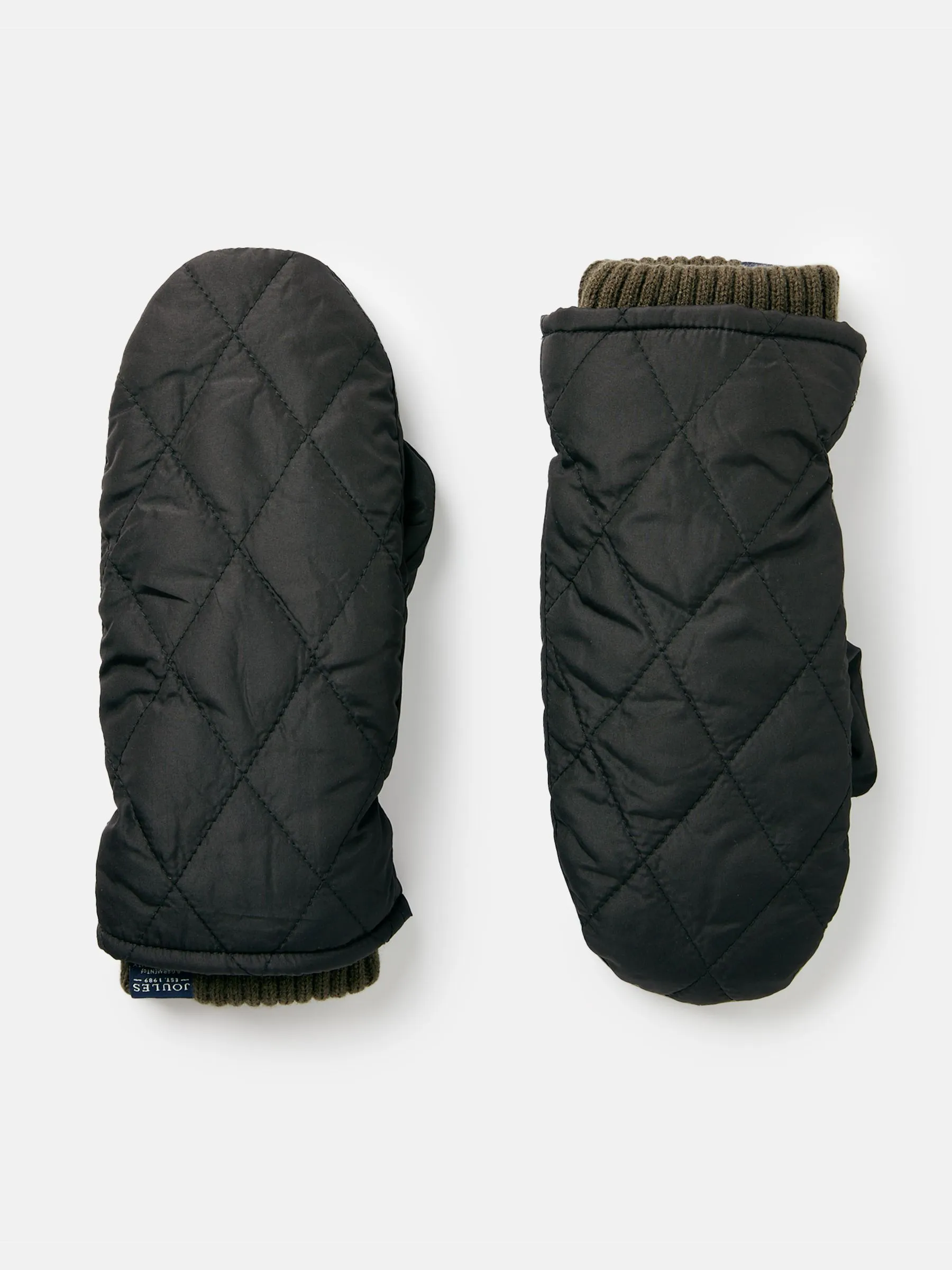 Black Quilted Mittens