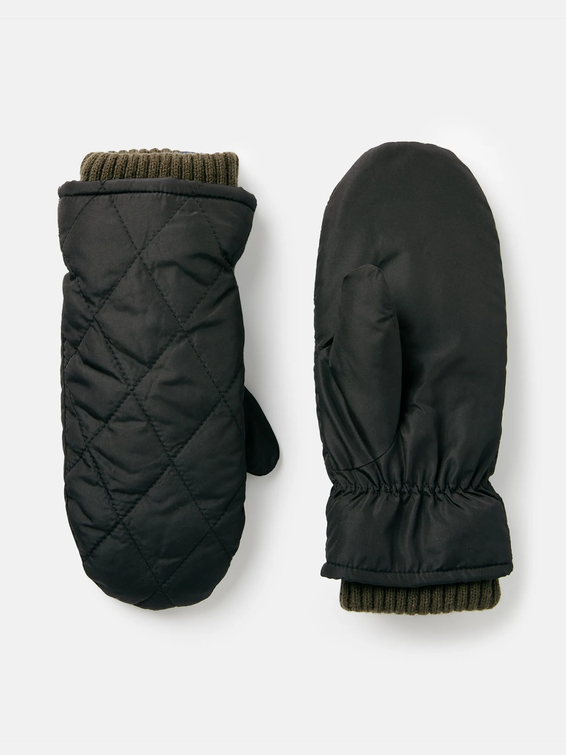 Black Quilted Mittens