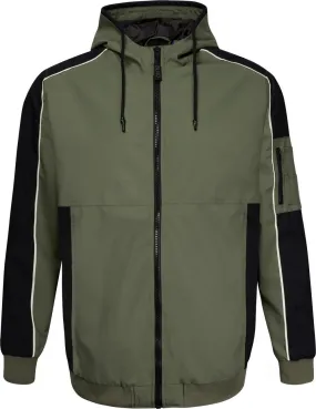 Blend Zip Through Hooded Jacket - Olive