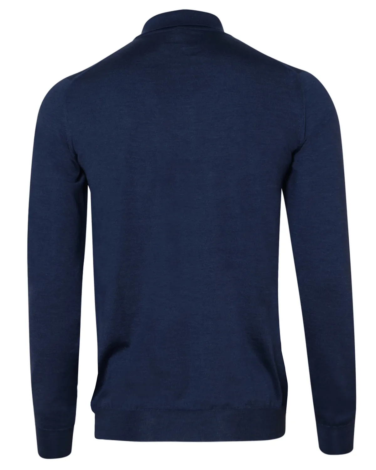 Blue Cashmere and Silk Quarter Zip Polo