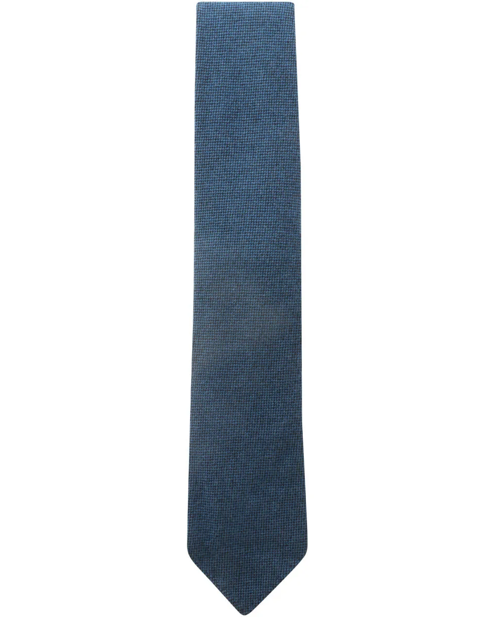 Blue Micro Checked Cashmere Tie