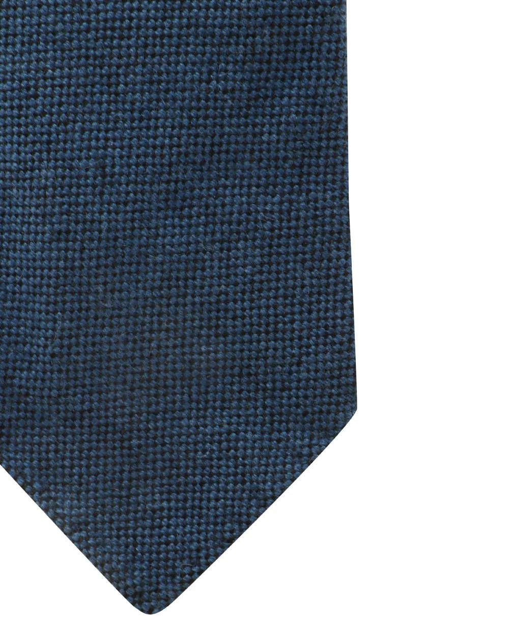 Blue Micro Checked Cashmere Tie