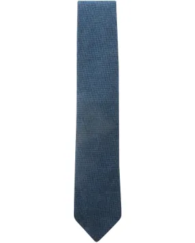 Blue Micro Checked Cashmere Tie