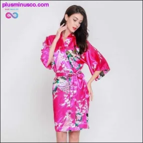 Bride Bridesmaid Wedding Party Robe Sleepwear Print Floral &