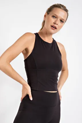 BUTTER CROP KEYHOLE SPORTS TOP