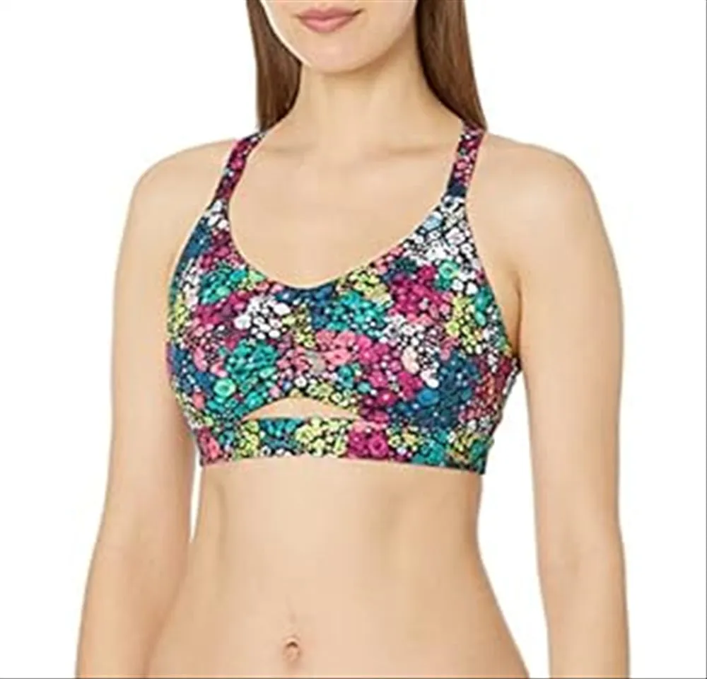 Champion Women's Soft Touch Eco Ruched Sports Bra Blue Size X-Small