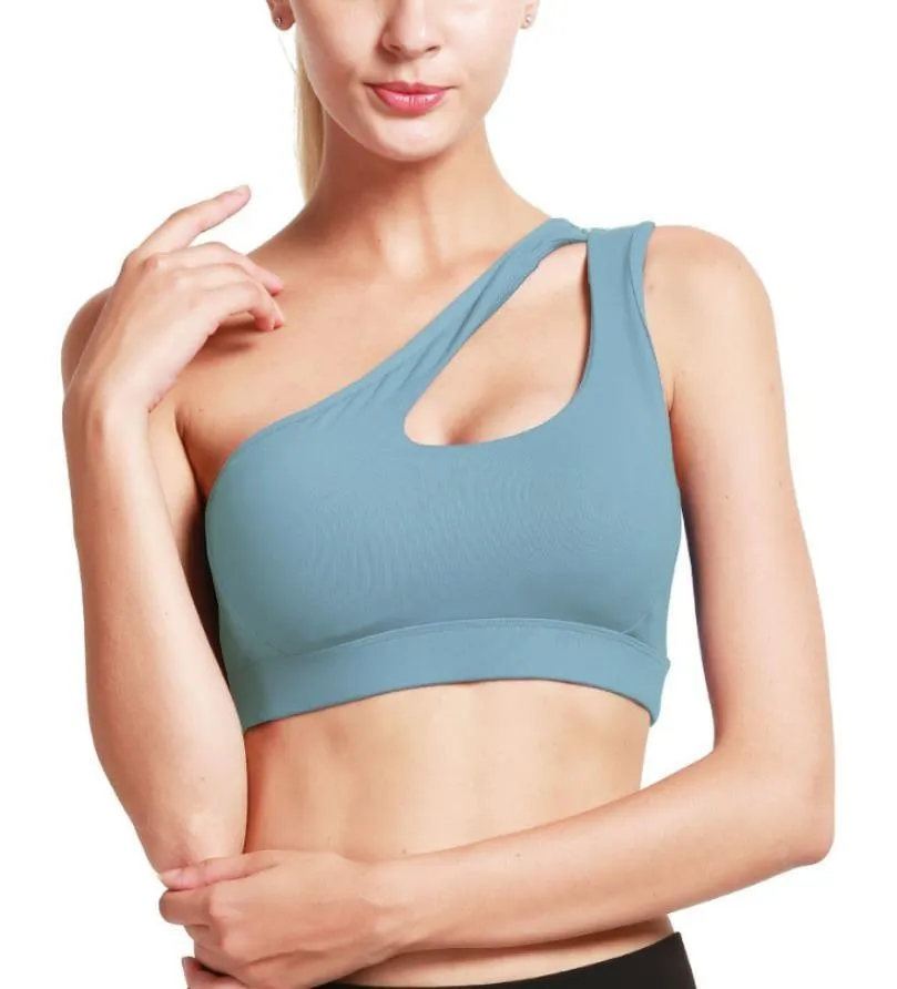 Cloud Rise Sexy One Shoulder Yoga Bra Crop Top