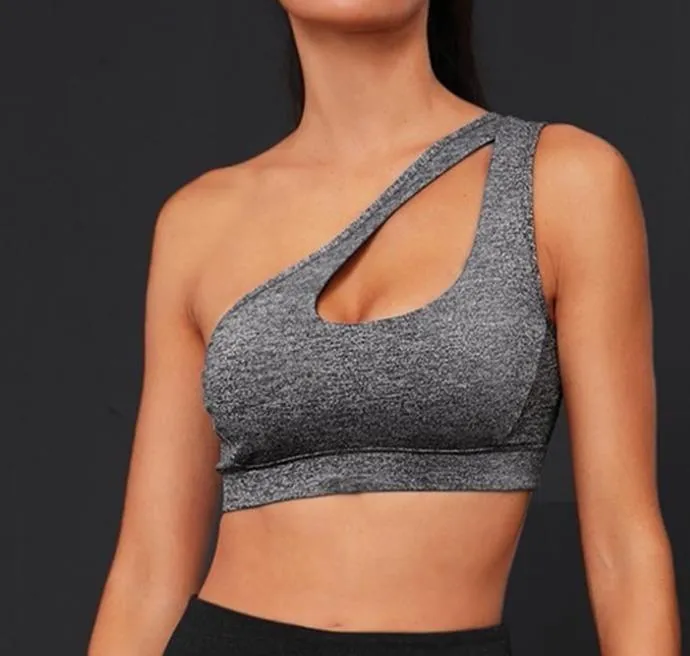 Cloud Rise Sexy One Shoulder Yoga Bra Crop Top