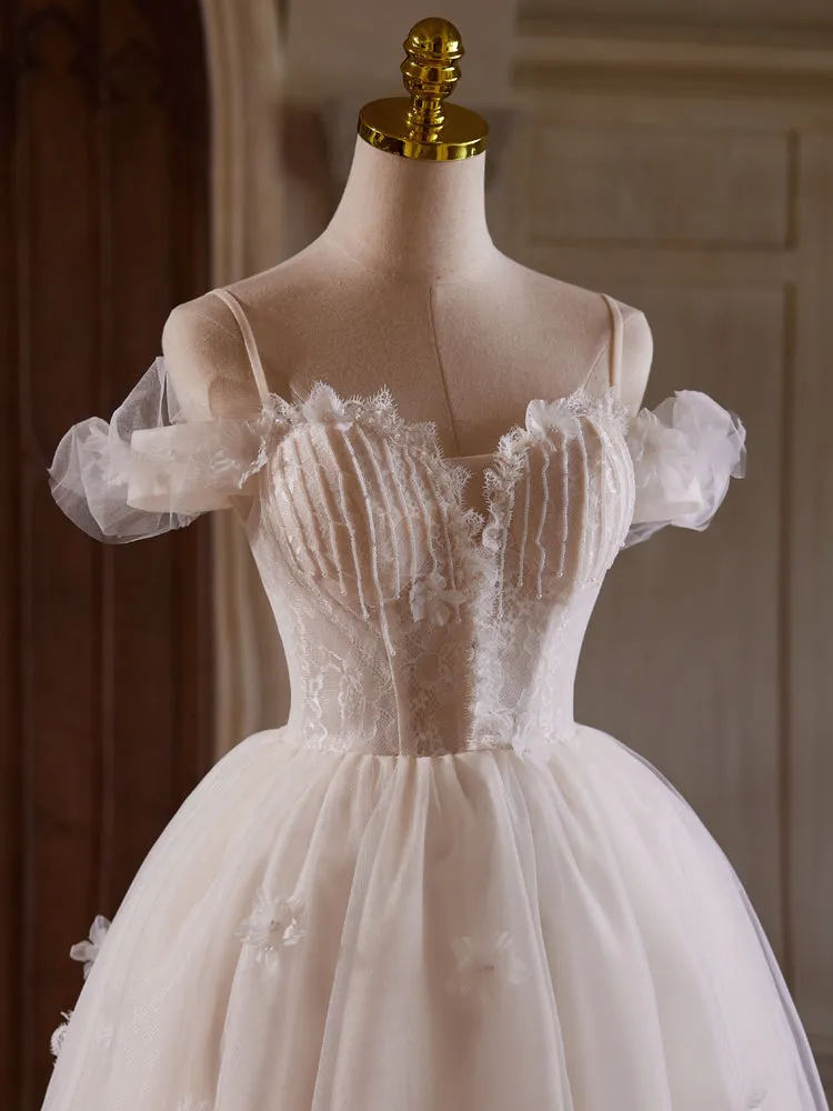 Col Cœur Robe de Soirée à Épaules Dénudées Tulle Longueur Genou avec perles