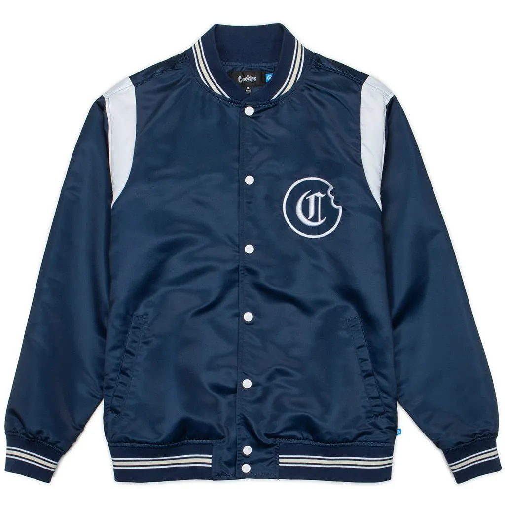 Cookies Ivy League Satin Jacket - Navy