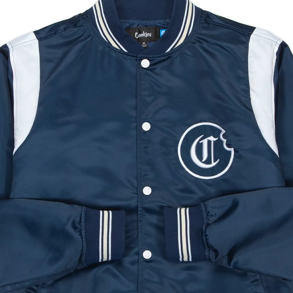 Cookies Ivy League Satin Jacket - Navy