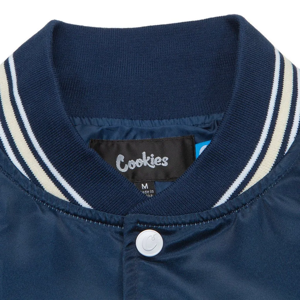 Cookies Ivy League Satin Jacket - Navy