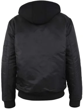 D555 Poppleford Soft Touch Bomber Jacket - Black