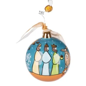 Gold Star Silent Night Holy Night Ornament