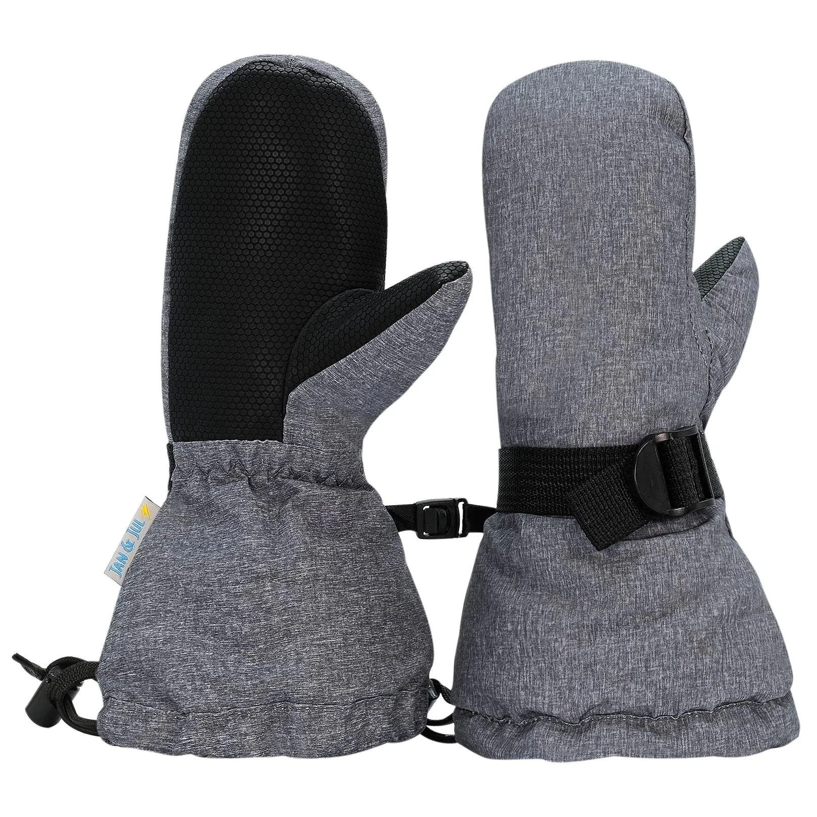 Jan & Jul Kids Toasty-Dry Waterproof Snow Mitten - Heather Grey