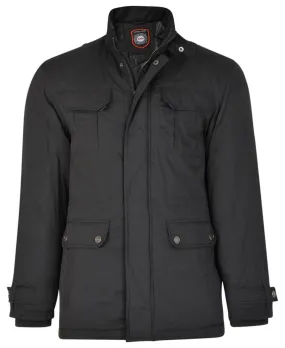 Kam Padded Casual Jacket - Black