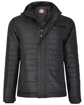 Kam Tall Smart Padded Quilted Jacket - Black