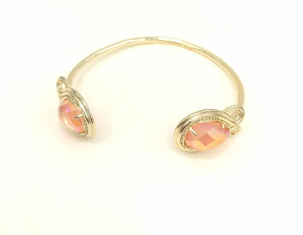 KENDRA SCOTT Goldtone Pink Cuff Bracelet