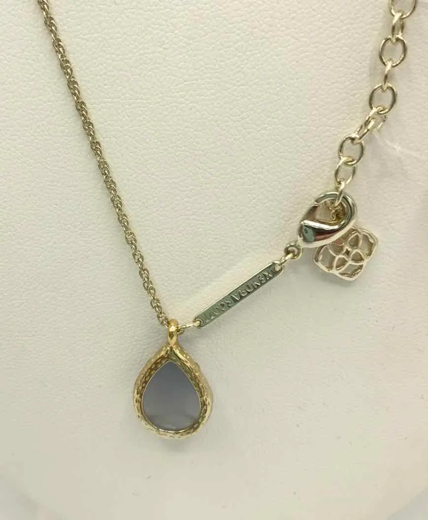 KENDRA SCOTT Gray Goldtone Pre Loved AS IS Faceted Necklace