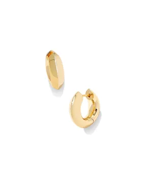 Kendra Scott Mikki Metal Huggie Earrings-- Gold