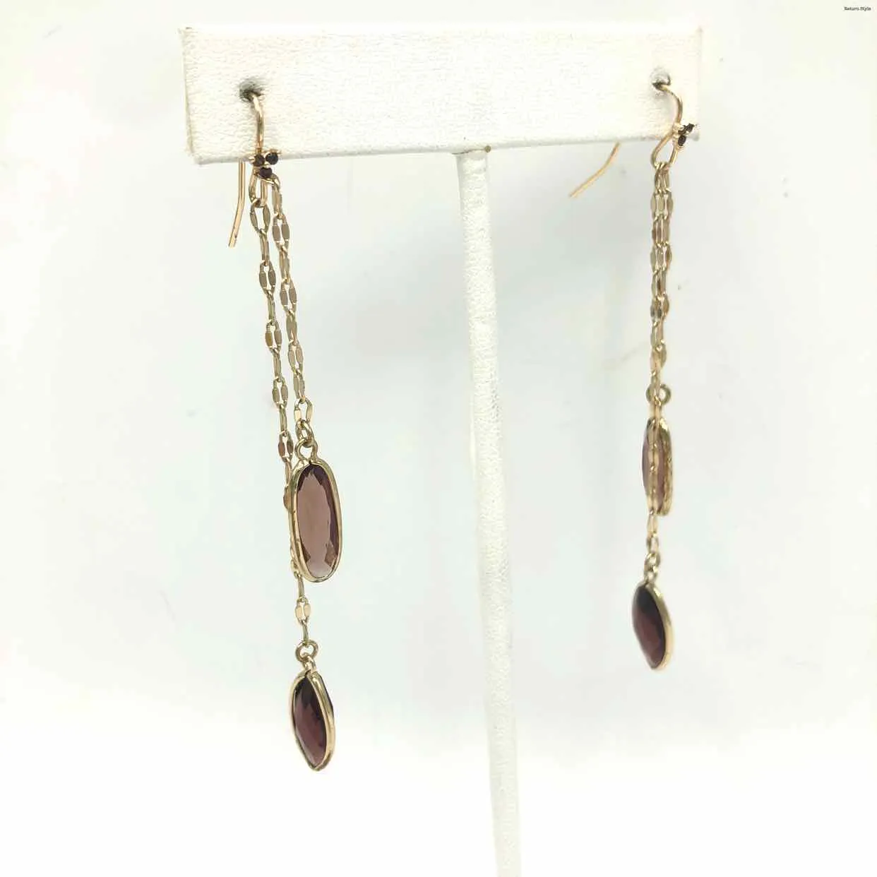 KENDRA SCOTT Purple Goldtone Dangle Two Strands Earrings