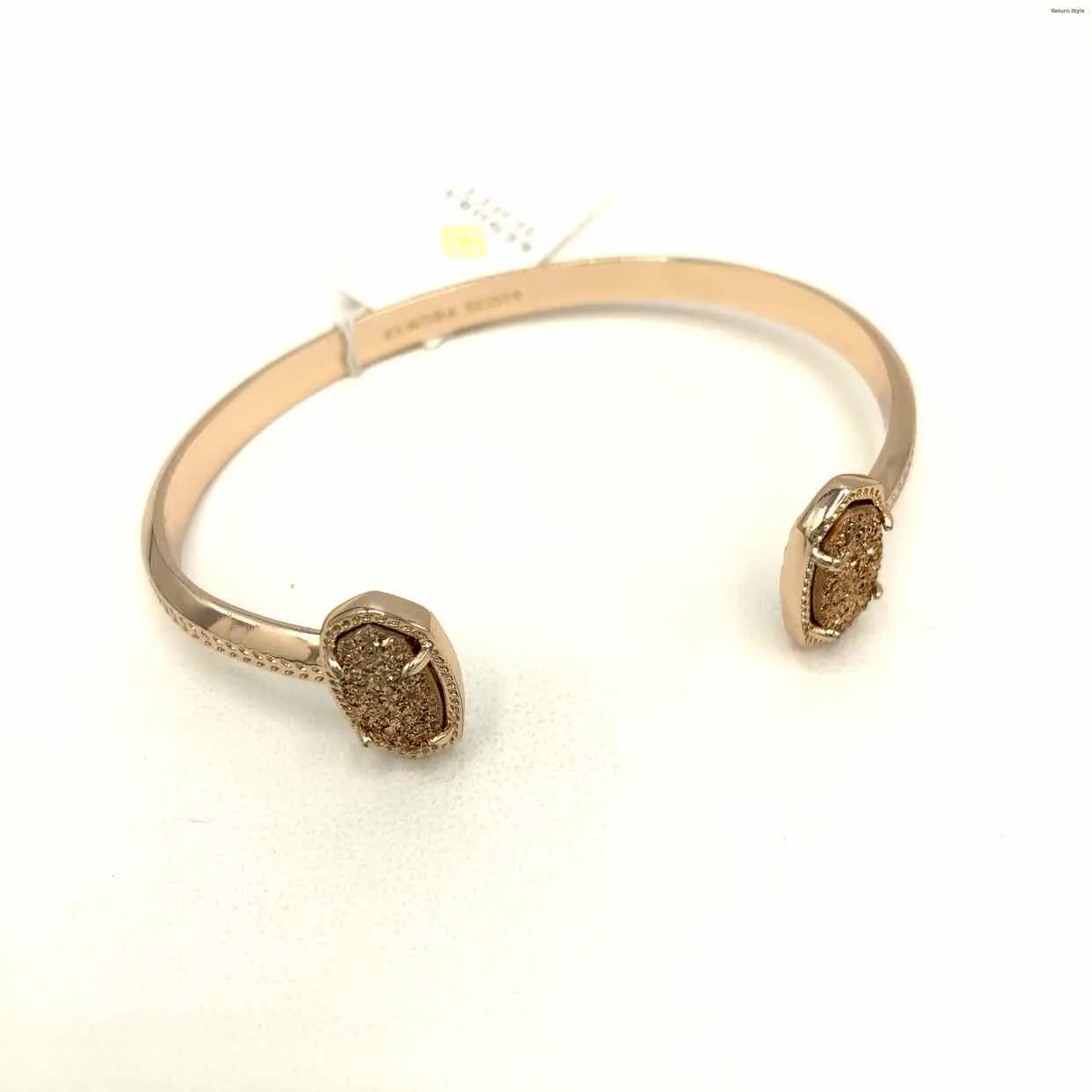 KENDRA SCOTT Rose Gold Druzy Pre Loved Cubic Zirconia Bracelet