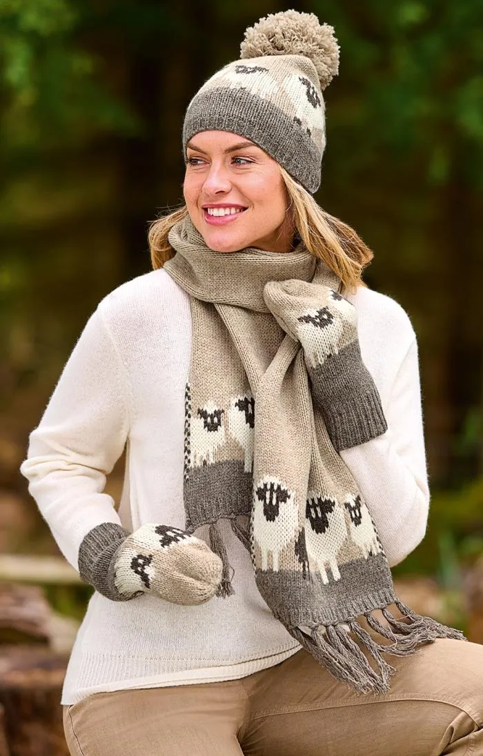 Ladies Lambswool Mittens