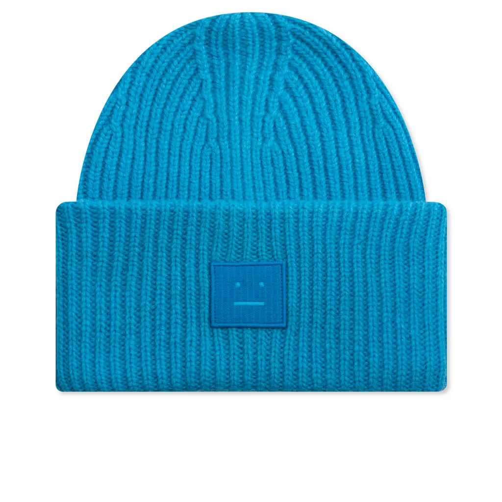 Large Face Beanie - Sapphire Blue