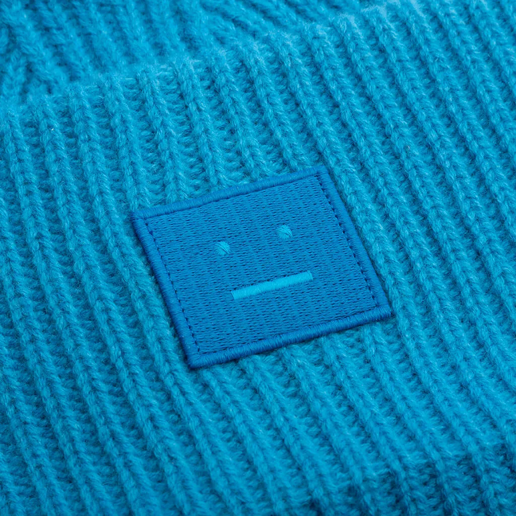 Large Face Beanie - Sapphire Blue