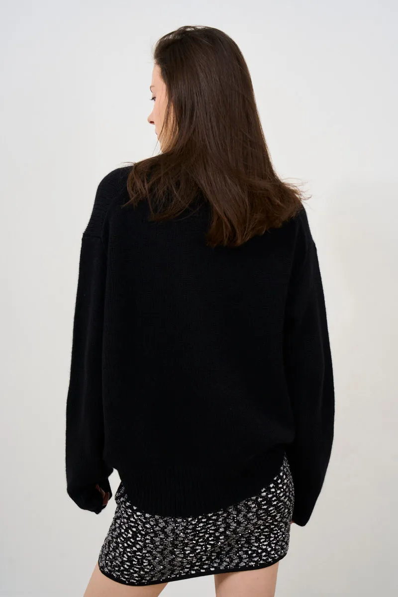 Maglione donna Renske nero in cashmere