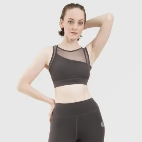 Mesh Sports Bra (Charcoal)