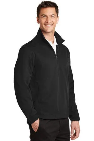 Mill Street Logo Port Authority Active 1/2-Zip Soft Shell Jacket - J716