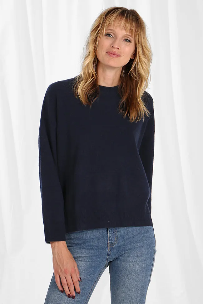 Minnie Rose 100% Cashmere Shrunken Crew