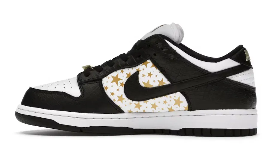 Nike SB Dunk Low Supreme Stars White Black