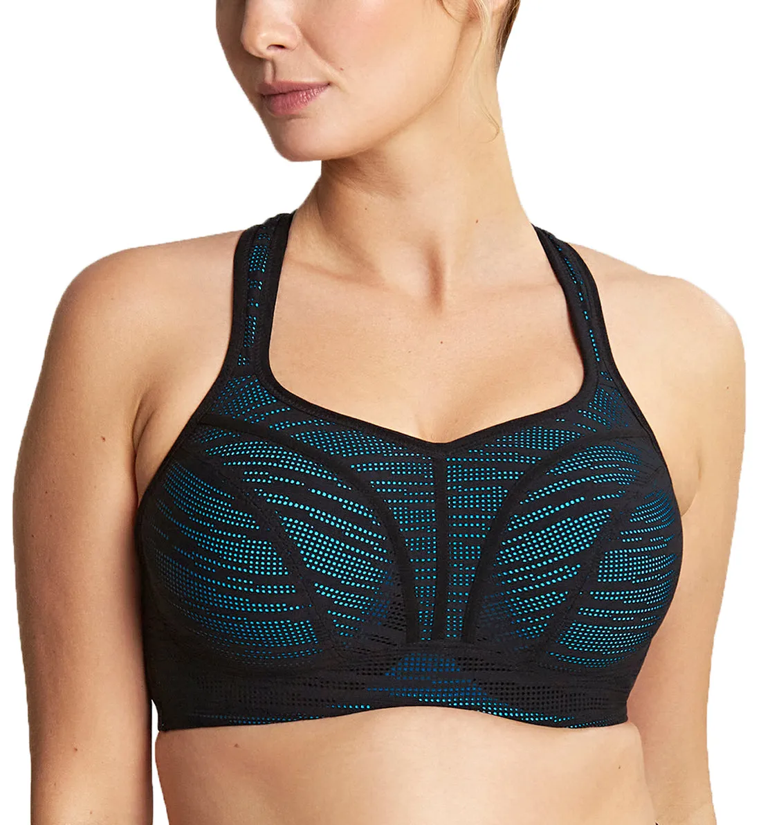 Panache Power Underwire Sports Bra (5021) - Black/Aqua