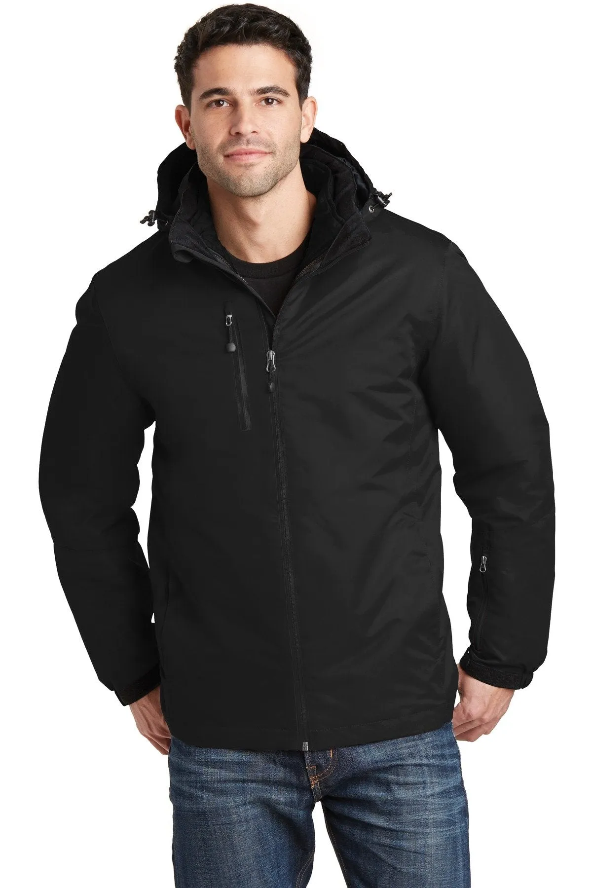 Port Authority Vortex Waterproof 3-in-1 Jacket J332 Black/ Black