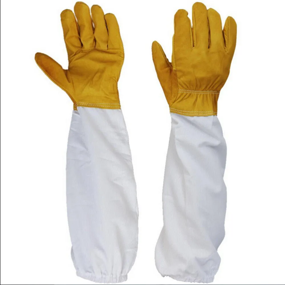 Protective Beekeeping Gloves Goatskin Bee Keeping Vented Long Sleeves Beekeeping Tools The Beekeeper Prevent Tools SM6