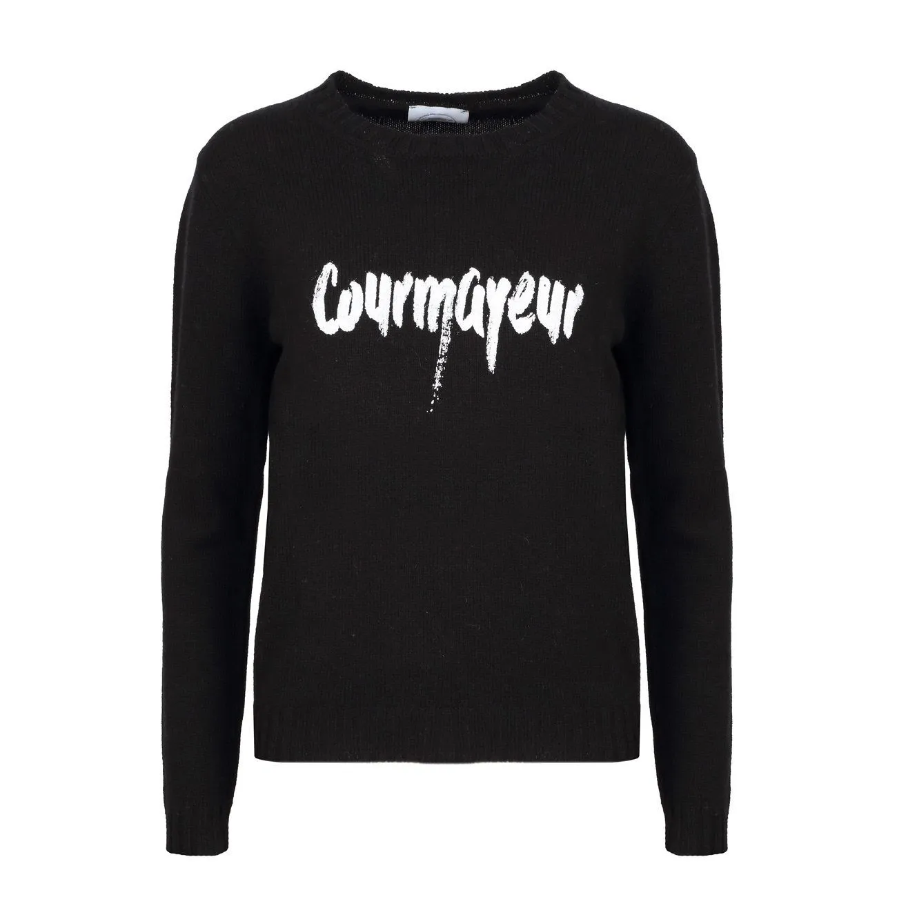 PULL GIROCOLLO COURMAYEUR IN LANA E CASHMERE Donna Nero