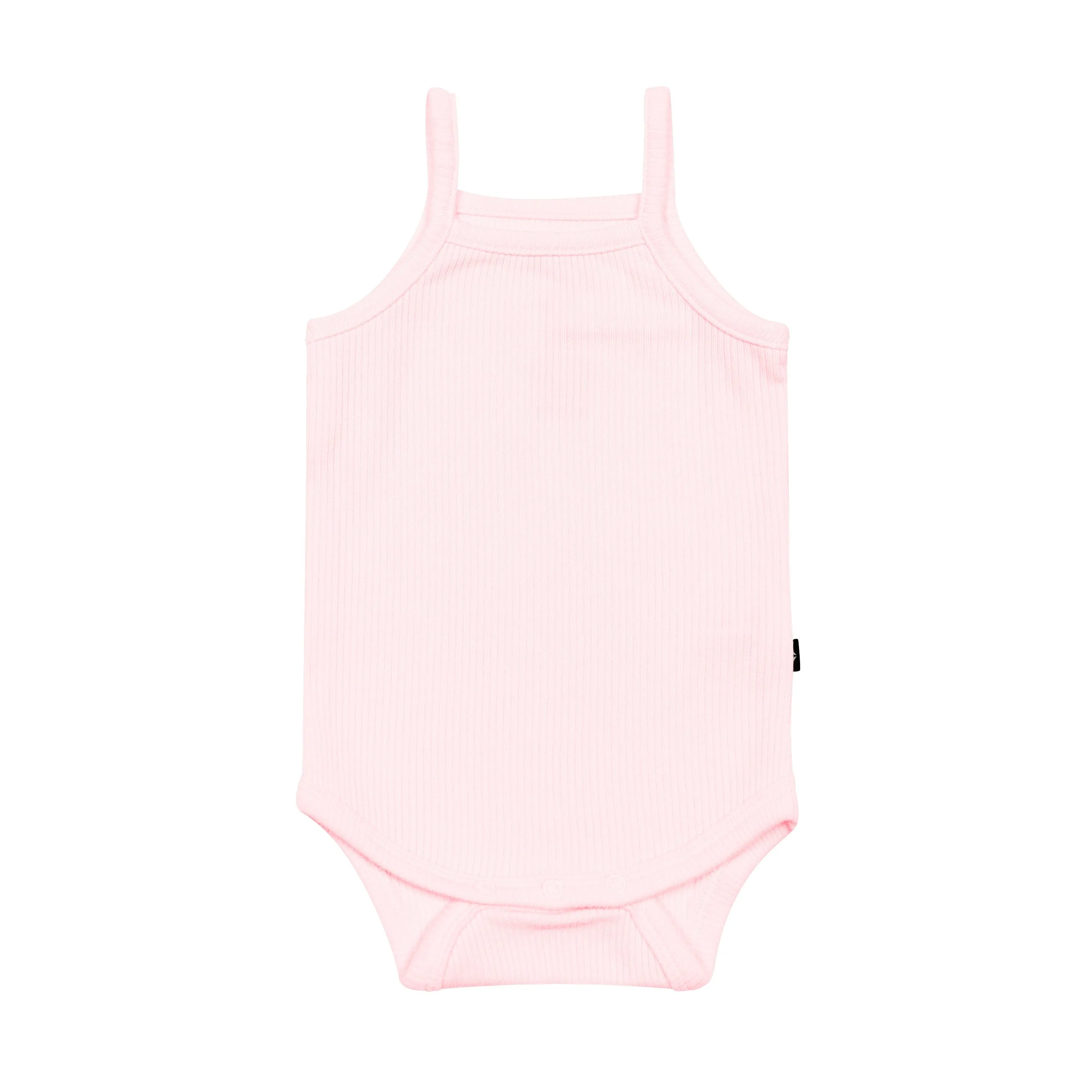 Ribbed Spaghetti Strap Bodysuit in Sakura