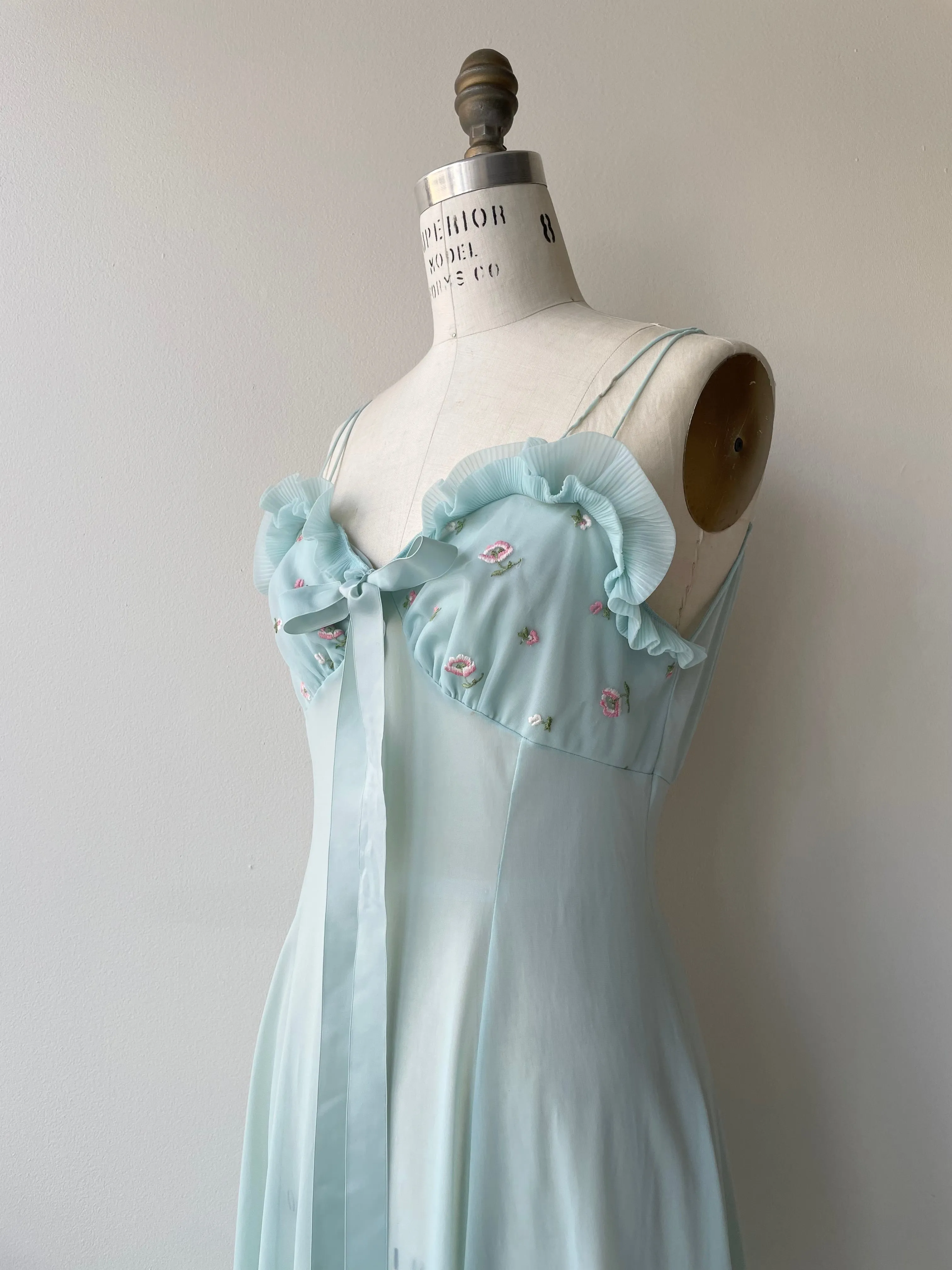 Robin's Egg 1960s Nightie