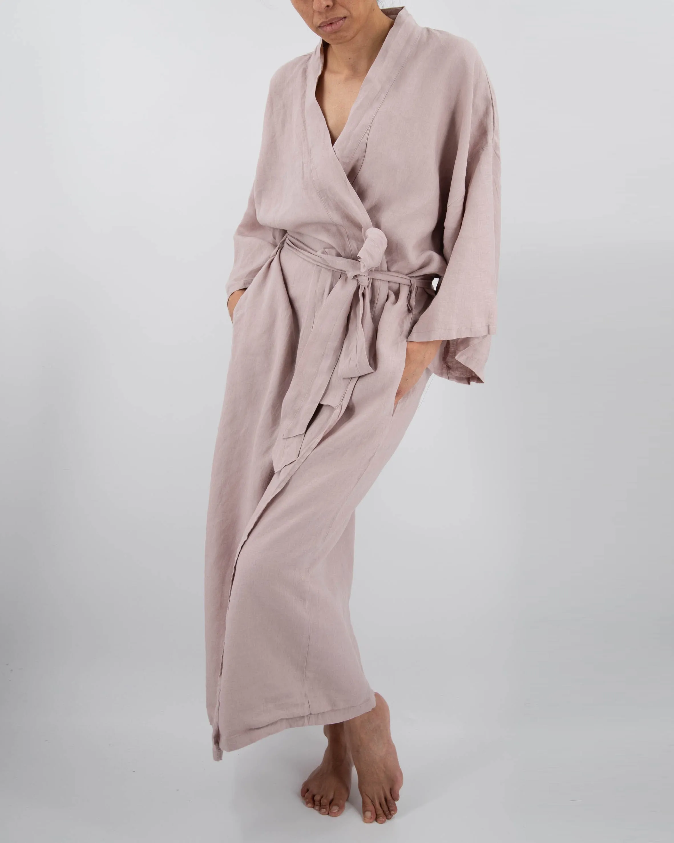 Sai Full-Length Linen Robe