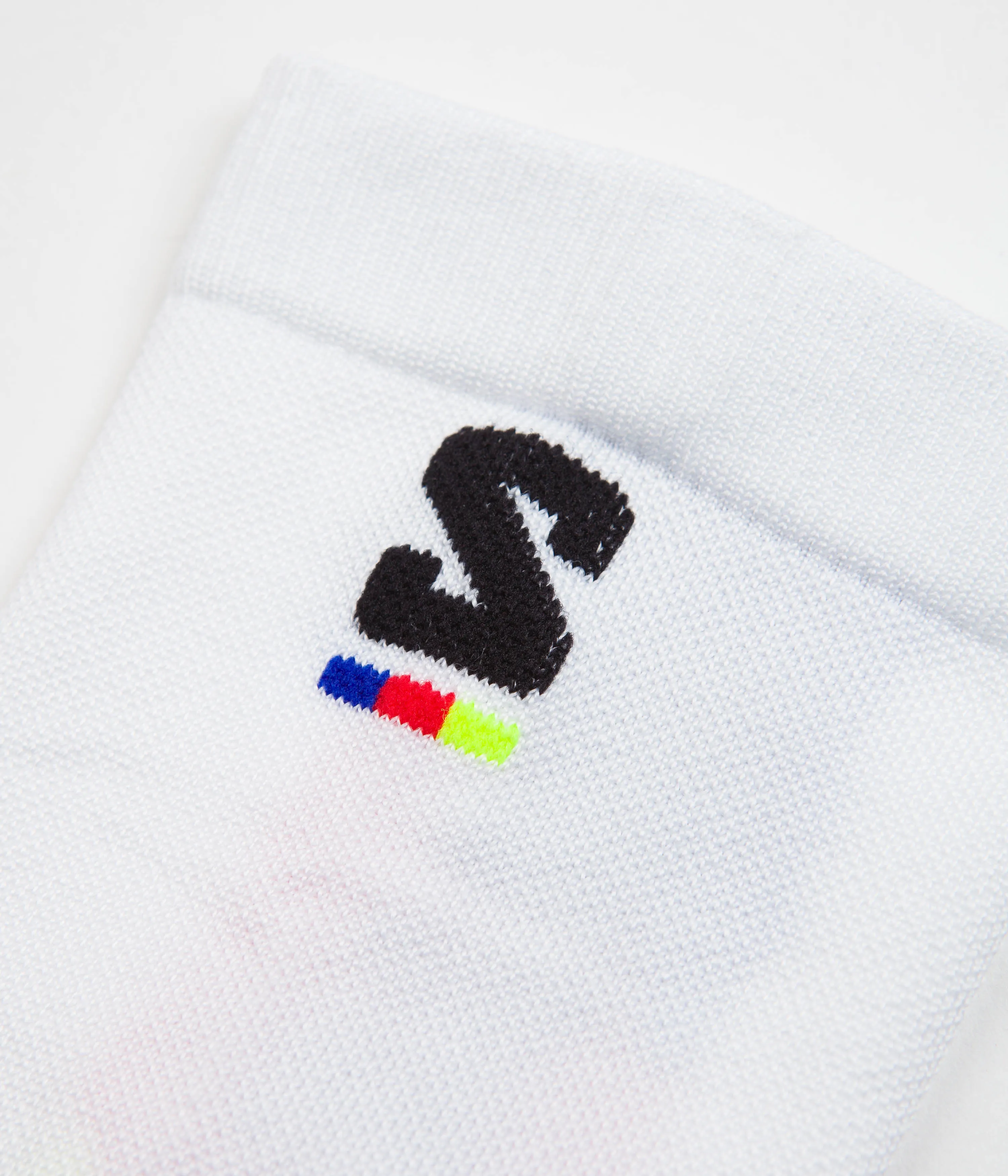 Salomon Pulse Race Flag Crew Socks - White / Fiery Red / Safety Yellow