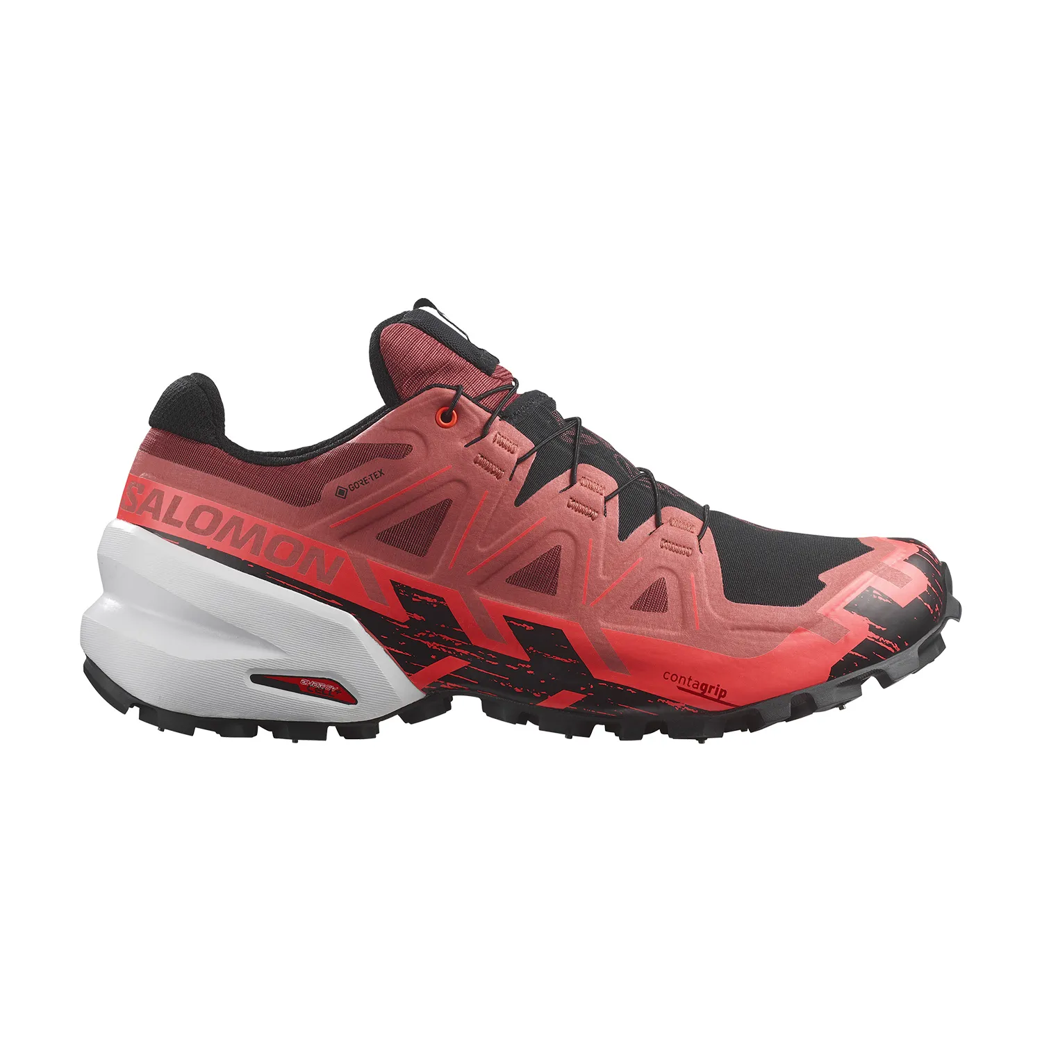 Salomon Spikecross 6 GTX  Cow Hide/Black/Fiery Coral