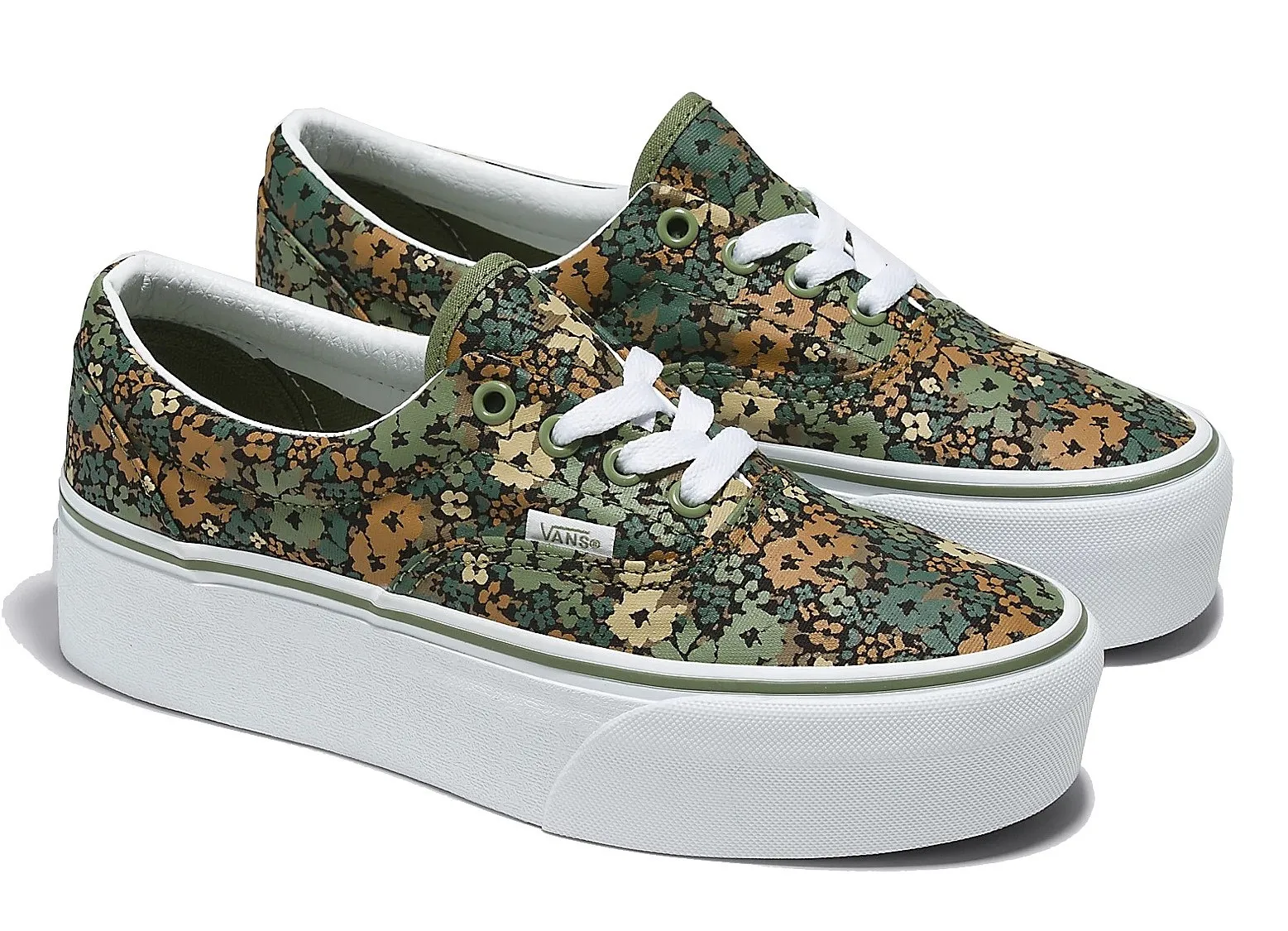 shoes Vans Era Stackform - Camo Floral Loden Green