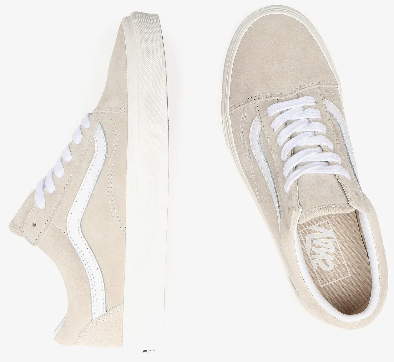 shoes Vans Old Skool - Pig Suede/Sandshell/Snow White