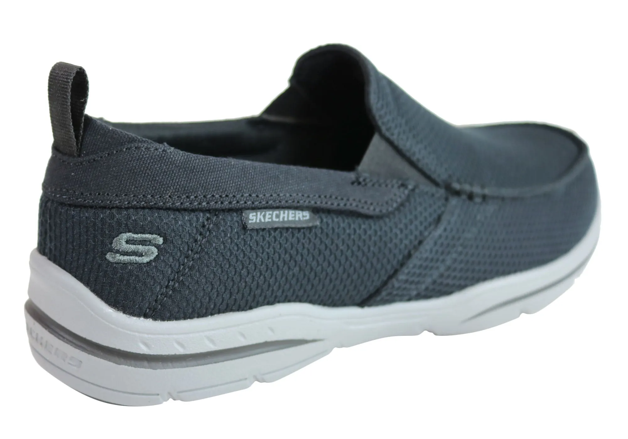 Skechers Mens Harper Walton Relaxed Fit Memory Foam Wide Fit Shoes